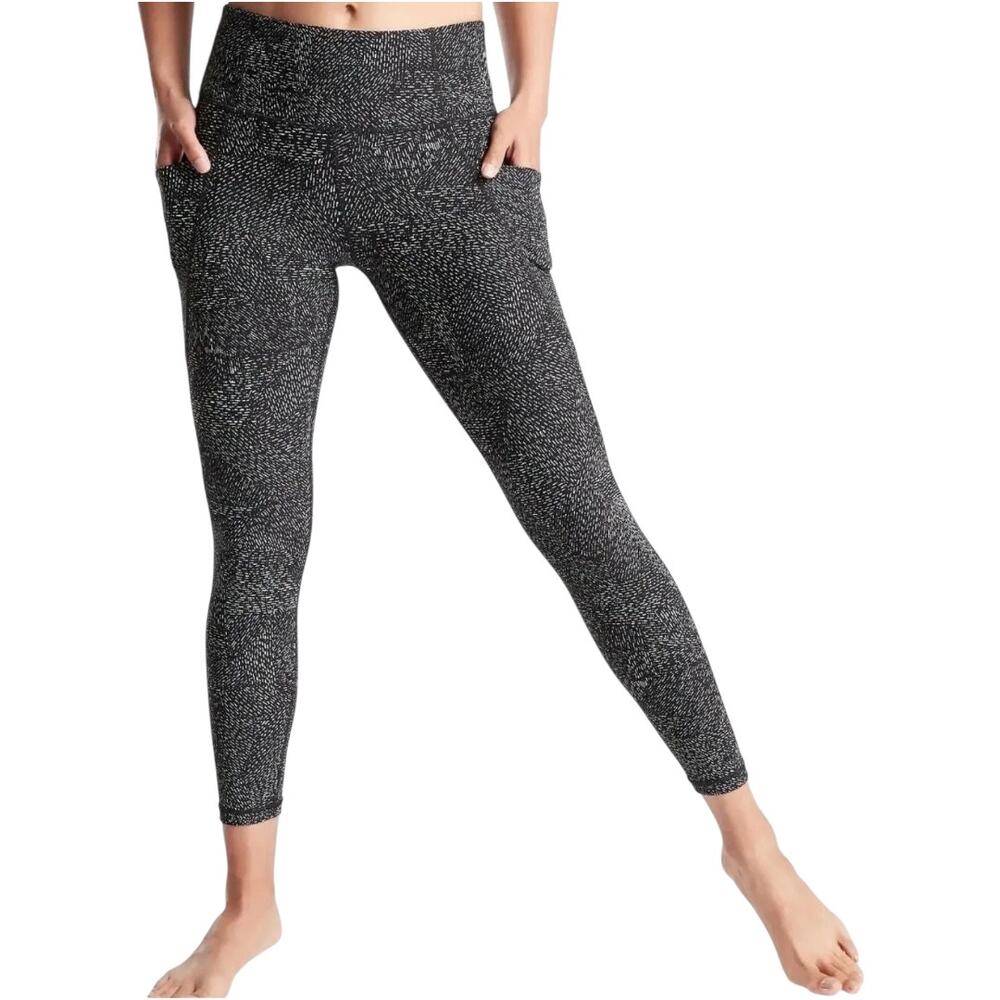 Athleta Salutation Stash Tight UPF 50+ Textured Powervita Pocket Rainwater Small